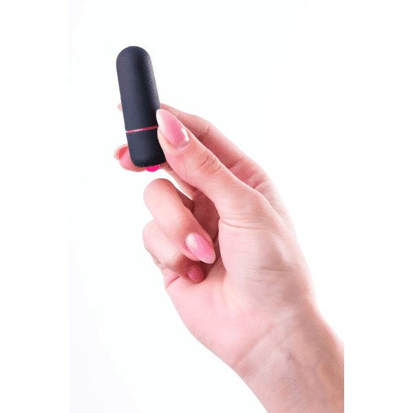 Toyfa Braz Bullet Black toy vibrator with sleek black design, compact size, and realistic shape for adult pleasure use.