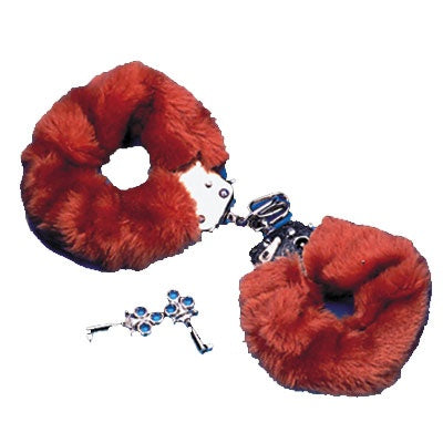 Furry Love Cuffs handcuffs by Luvland featuring soft, plush material and adjustable straps for playful adult restraint.