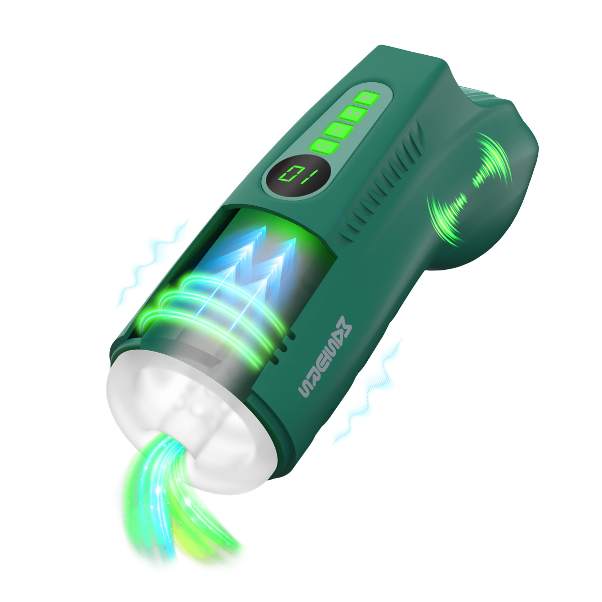 Shots Masturs Ayla Forest Warrior Rechargeable vibrator with textured surface and ergonomic design for enhanced pleasure.