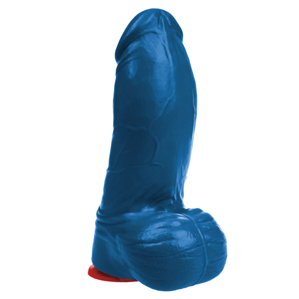 Blue Fuck & Fist Thor dildo with balls, 7.09 inches, from Luvland, featuring detailed design and realistic texture.