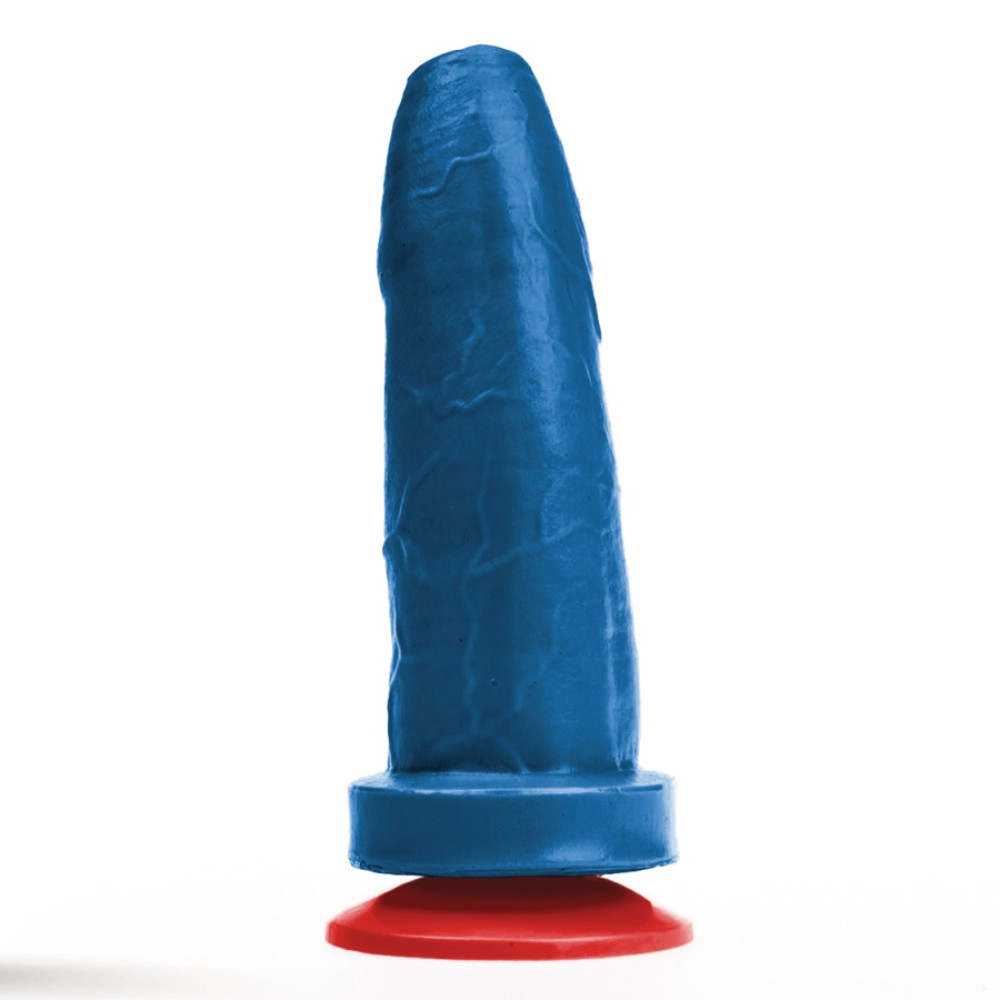 Blue Fuck & Fist Magni dildo by Luvland, featuring realistic detailing and smooth texture for adult pleasure use.