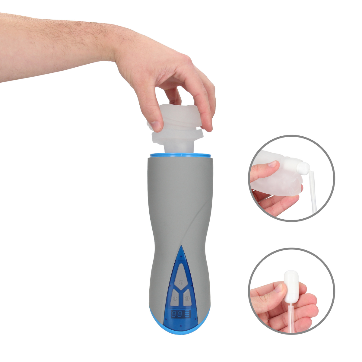 Rechargeable Masturs Eloa Winged Goddess by Shots, featuring elegant winged design and smooth surface for intimate pleasure.