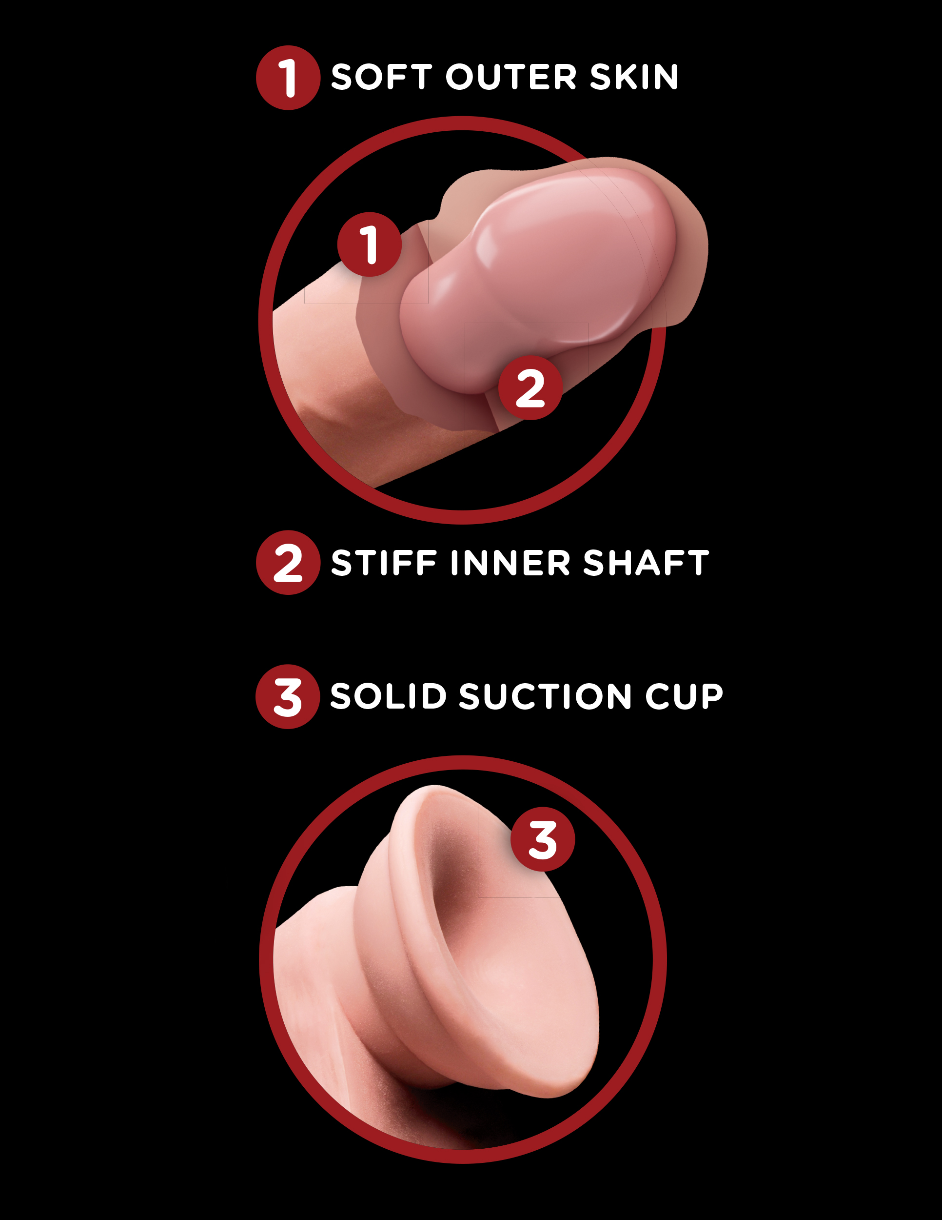 Pipedream King Cock Plus 6-inch triple density dildo with swinging balls, realistic texture, and detailed design.