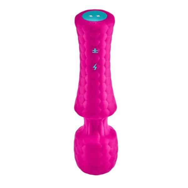 Femme Funn Ultra Wand Mini personal massager in sleek black, designed for intimate pleasure and compact use.
