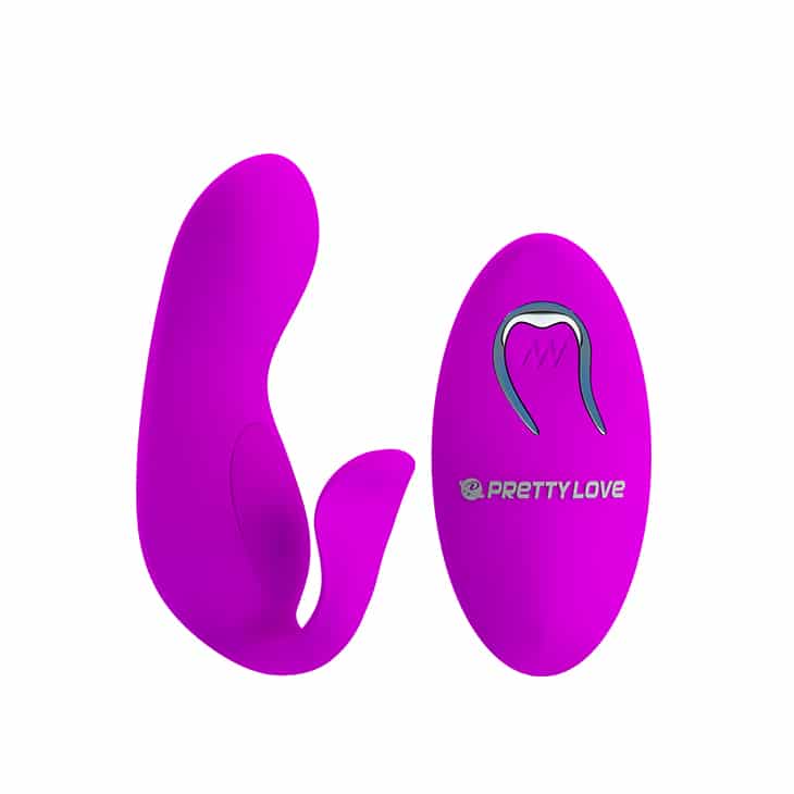 Pretty Love Tyler couples stimulator with remote, ergonomic design, made of smooth silicone for intimacy and pleasure.