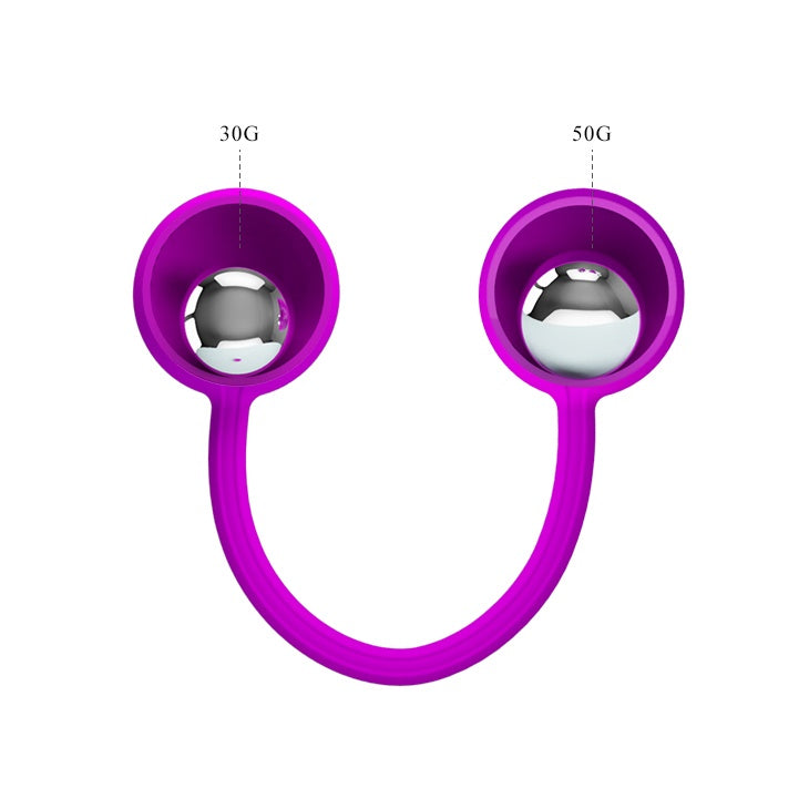 Pretty Love Kegel Ball III in purple, smooth silicone design with a sleek, rounded shape for pelvic floor exercises.