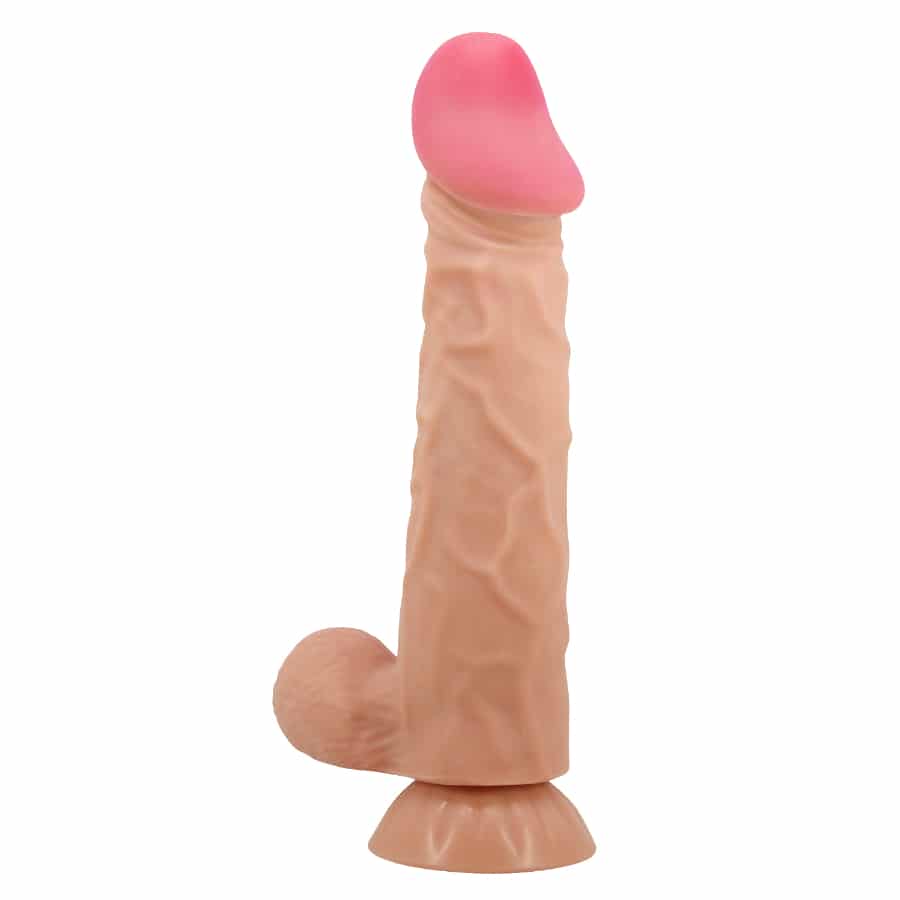 Luvland Pretty Love Orton Sliding Skin Series sex toy, 9.4-inch flesh-colored realistic adult product with textured surface.
