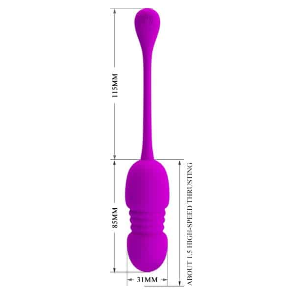 Pretty Love Callieri thrusting egg, rechargeable personal pleasure device with textured surface for intimate stimulation.