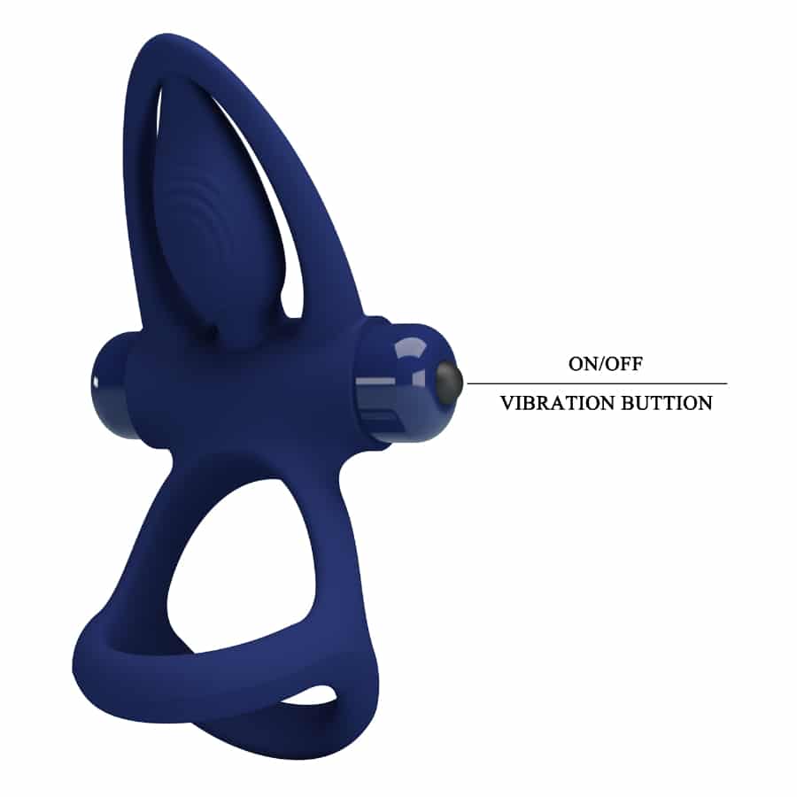 Pretty Love Mat Powerful Ring in blue, a sleek and stylish adult intimacy product with smooth design and vibrant color.