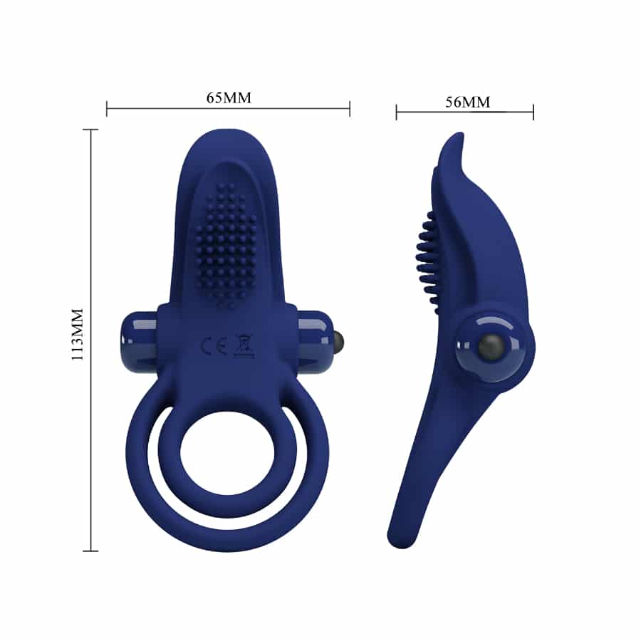 Pretty Love Bronson powerful blue ring featuring a sleek design and vibrant blue color, displayed on a white background.