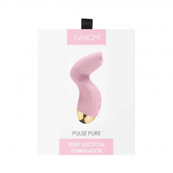Svakom Pulse Pure personal massager with sleek design, featuring smooth curves and a compact shape for discreet use.