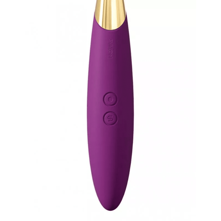 Svakom Beatrice Violet personal massager with purple silicone exterior, ergonomic design, and adjustable settings.