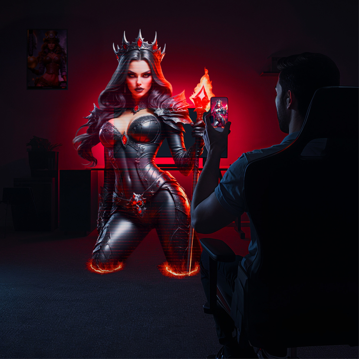 Shots Masturs Raven Shadow Sinner Rechargeable vibrator with sleek black design and textured surface for enhanced pleasure.