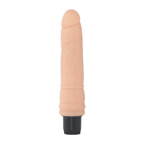 Toyfa Frem 19cm multi-speed vibrator shown with textured surface and control buttons, designed for personal pleasure.