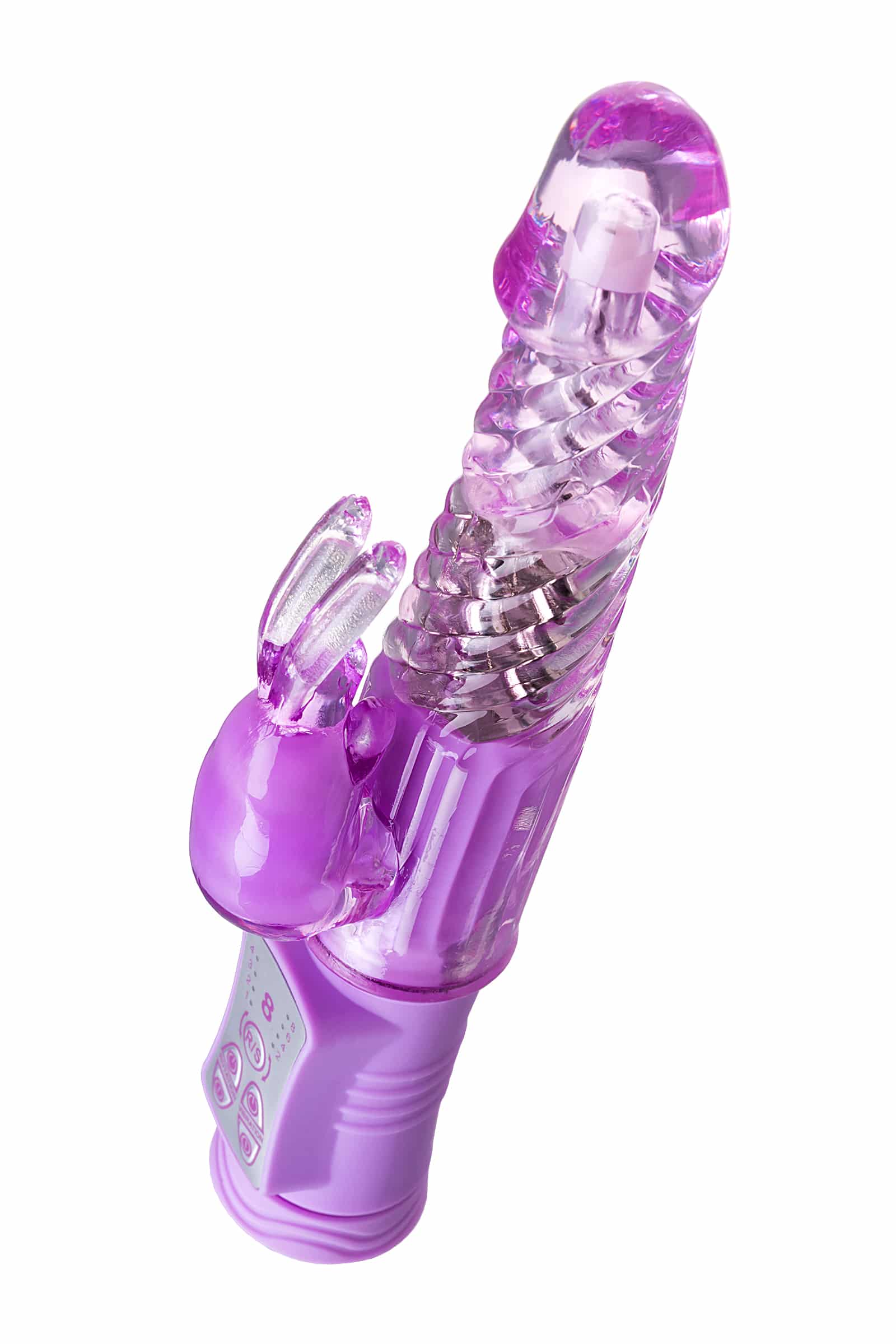 Pink Toyfa high-tech rabbit vibrator, 22.5cm, with ergonomic design and textured surface for enhanced pleasure.