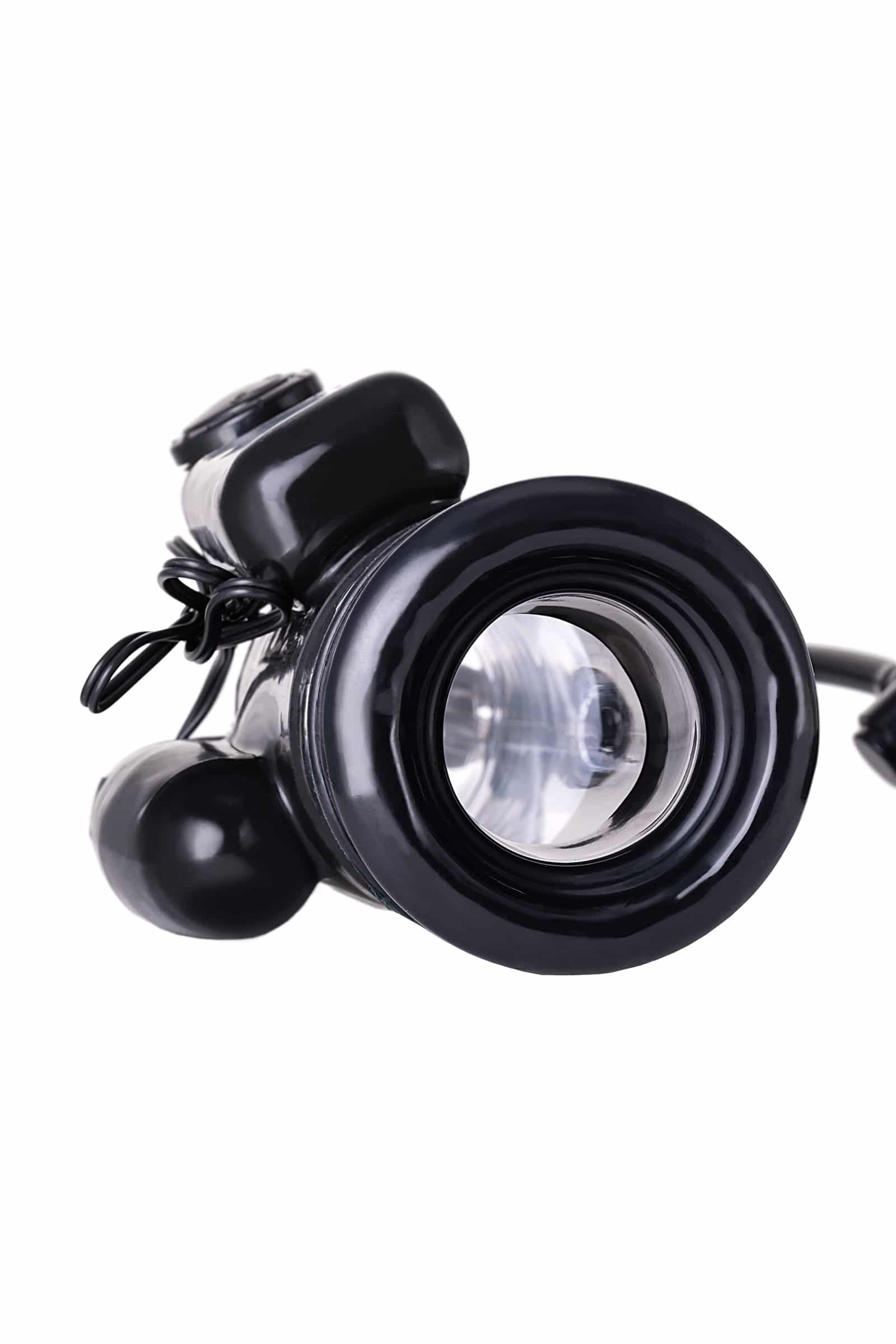 Toyfa Coal Penis Pump with vibrating bullet, adult sex toy featuring a sleek design and vibrating stimulation.