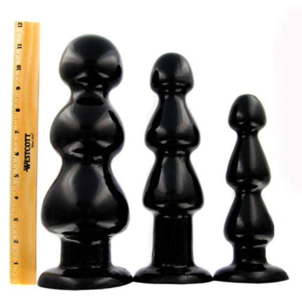 Luvland Three Bumps For Your Rump silicone anal toy with three textured bumps, designed for pleasure and stimulation.