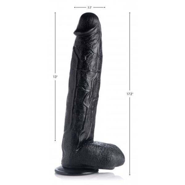Luvland Master Cock Raging Rhino 17-inch dildo showing realistic design and detailed texture on a neutral background.