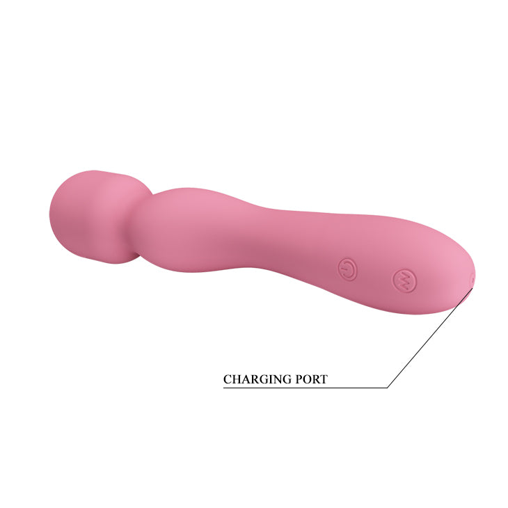 Pretty Love Gladys 30-function body wand with textured handle and smooth silicone head for versatile personal massage and pleasure.