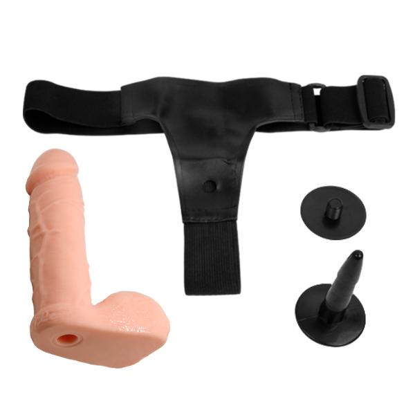 Black Ultra Passionate Harness by Luvland, 190mm size, showing adjustable straps and comfortable fit.