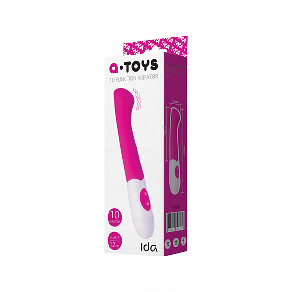 Toyfa A Toys Ida 10-function vibrator shown, featuring smooth design and multiple control buttons for versatile pleasure.