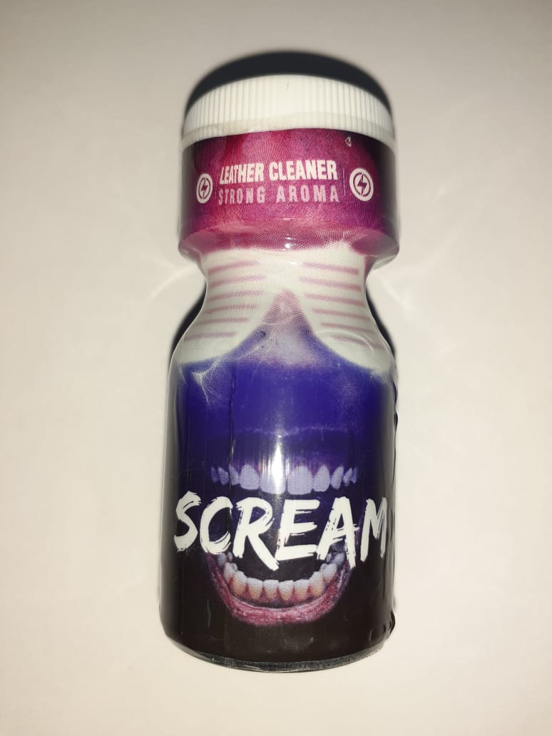 Luvland JOLT SCREAM energy drink can with vibrant purple and yellow design, featuring bold branding and energetic graphics.