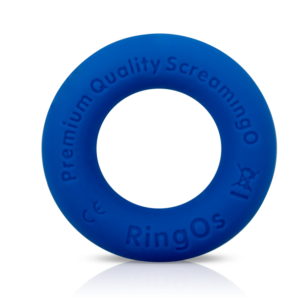 Screaming O RingO Ritz latex-free silicone cock ring in black, textured design for enhanced sensation and comfort.