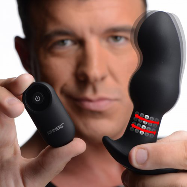 Luvland Rimmers Gyro-I curved rimming plug with remote, smooth silicone, ergonomic design for comfortable use and adjustable vibrations