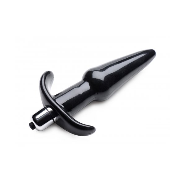 Black Frisky Smooth Anal Plug by Luvland from the Thrilling Noir collection, showing its sleek, smooth design.