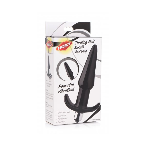 Luvland Frisky Smooth Anal Plug Thrilling Noir in sleek black, featuring a smooth, tapered design for comfortable wear.