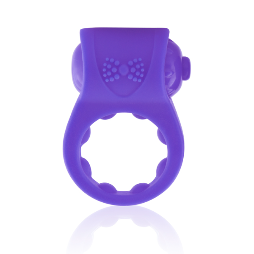 Purple Screaming O Primo Tux ring, a sleek silicone personal pleasure device designed for comfort and stimulation.