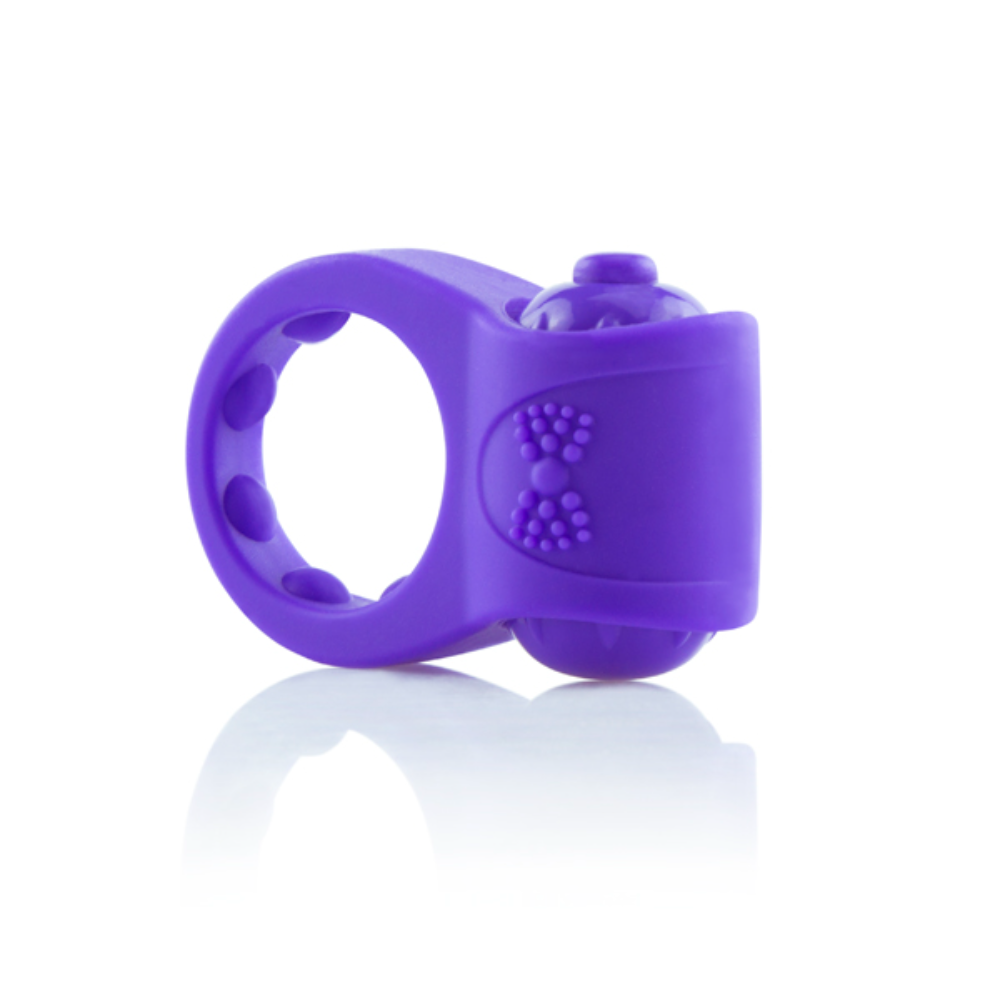 Close-up of Screaming O Primo Tux vibrating rings showing their sleek design and flexible material for intimate pleasure.