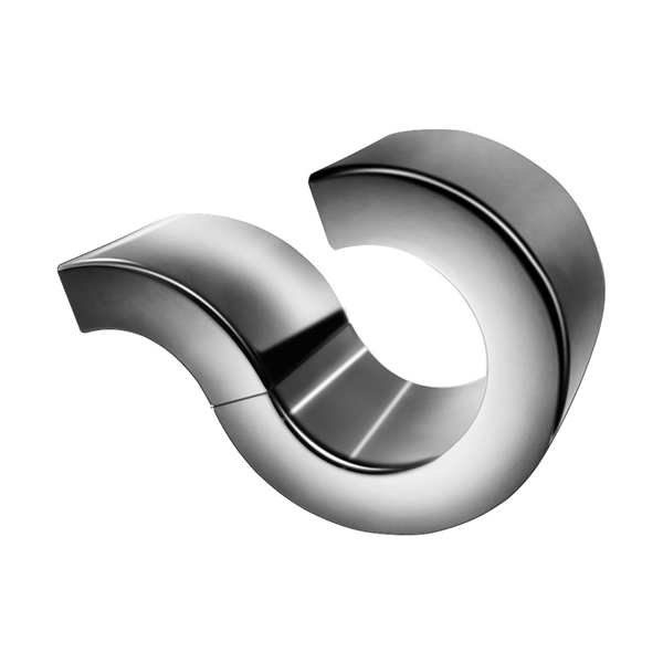 Funny Steel magnetic cock ring, 20mm thick, made of stainless steel with a shiny, smooth finish, designed for adult pleasure.