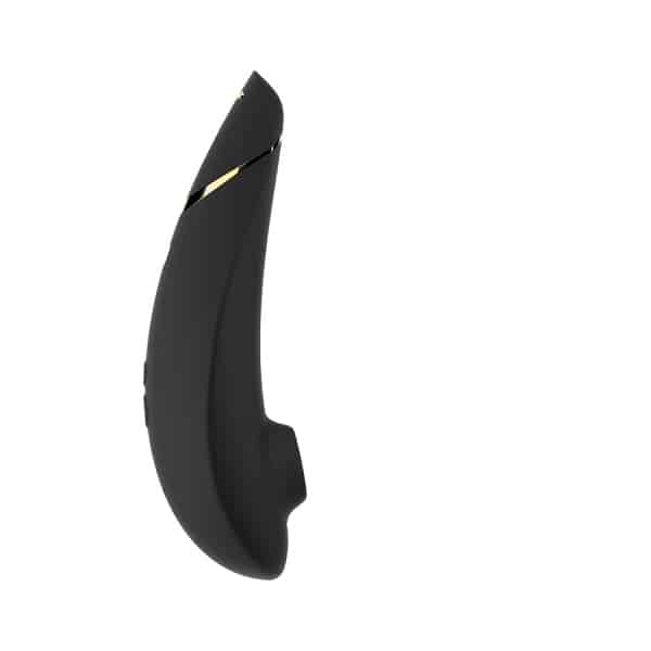 Womanizer Premium 2 personal massager in black, showing the sleek design and control buttons on a clean background.