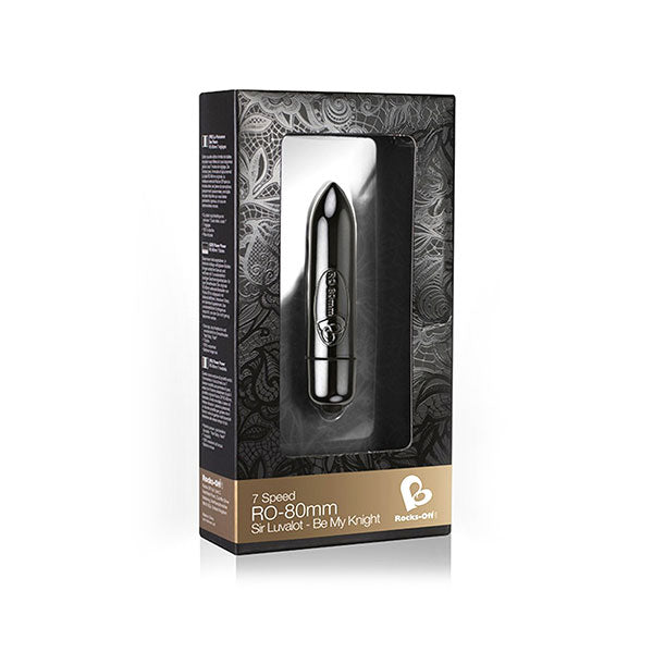 Luvland Ro-80mm 7-Speed Sir LuvALot Be My Knight bicycle gear shifter with chrome finish and ergonomic design.